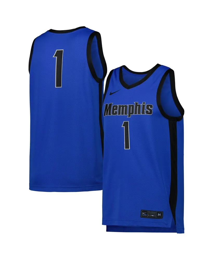 Men's Nike #1 Blue Memphis Tigers Replica Basketball Jersey