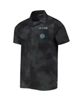 Men's The Wild Collective Black Philadelphia Union Abstract Cloud Button-Up Shirt