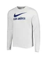 Men's Nike White Club America Lockup Pullover Sweatshirt