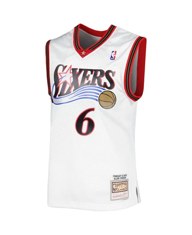 Lids Allen Iverson Philadelphia 76ers Mitchell & Ness Hardwood Classics  1996-97 Hyper Hoops Swingman Jersey - Red