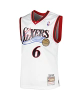 Men's Mitchell & Ness Allen Iverson White Philadelphia 76ers Hardwood Classics 2002 Swingman Jersey