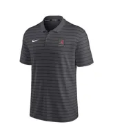 Men's Nike Anthracite Arizona Diamondbacks Authentic Collection Striped Performance Pique Polo Shirt