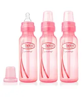 Natural Flow Anti-Colic Baby Bottles, Pink and Lavender, 8oz, 6 Pack - Assorted Pre