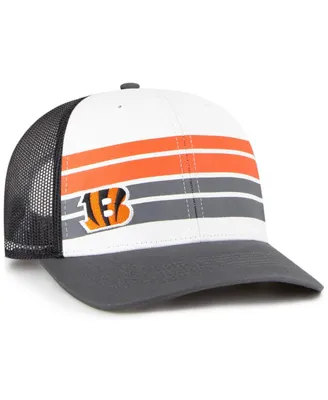 Big Boys '47 Brand White, Charcoal Cincinnati Bengals Cove Trucker Snapback Hat