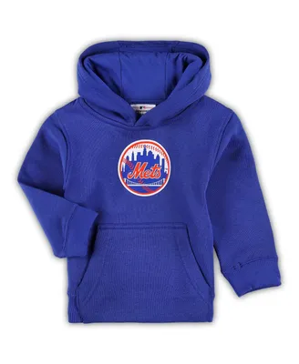 Toddler Boys and Girls Royal New York Mets Team Primary Logo Fleece Pullover Hoodie