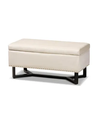 Baxton Studio Esther Modern and Contemporary Velvet Fabric Upholstered and Finished Wood Storage Ottoman