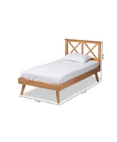 Baxton Studio Galvin Modern and Contemporary Twin Size Finished Wood Platform Bed