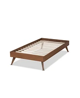Baxton Studio Lissette Mid-Century Modern Twin Size Finished Wood Platform Bed Frame