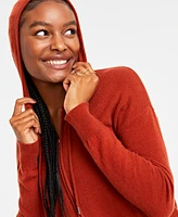 Charter Club Women's Petite 100% Cashmere Zip Hoodie, Created for Macy's