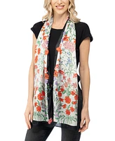 Vince Camuto Botanical Floral Wallpaper Oblong Scarf