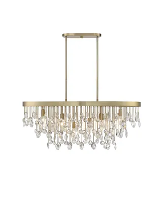 Savoy House Livorno 8-Light Oval Chandelier in Noble Brass