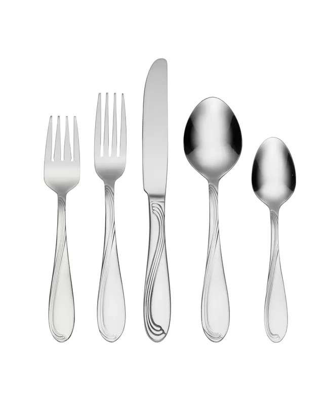 Oneida Cabria Hammered 20-Piece Stainless Steel Flatware Set