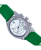 Nautis Men Meridian Rubber Watch - Green, 42mm