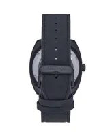 Heritor Automatic Men Gatling Leather Watch - Black, 44mm