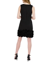 Donna Ricco Ruffle-Hem Sheath Dress