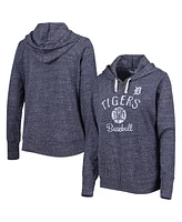 Women's Touch Navy Detroit Tigers Training Camp Tri-Blend Full-Zip Hoodie