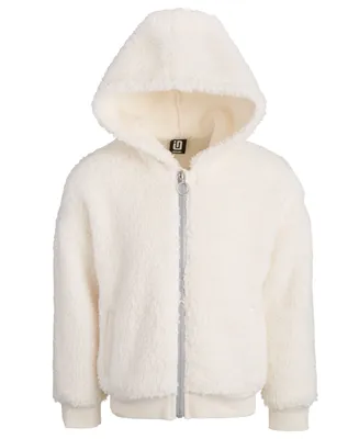 Id Ideology Big Girls Solid Faux-Sherpa Hooded Jacket, Created for Macy's