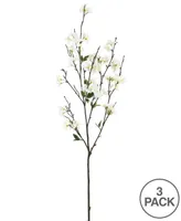 Vickerman 40" Artificial White Cherry Blossom Spray, 3 per Pack