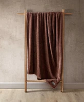 Eddie Bauer Solid Ribbed Super Soft Textured Throw, 50" x 60"