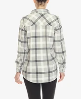 White Mark Women's Flannel Plaid Shirt