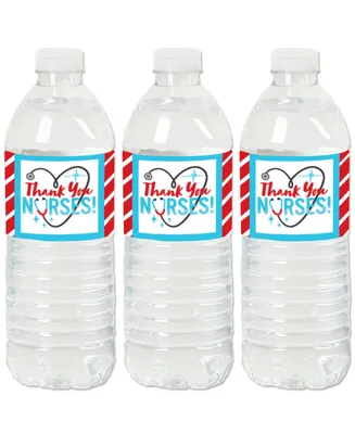 Thank You Nurses Nurse Appreciation Week Water Bottle Sticker Labels Set of 20