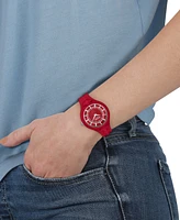 Versus Versace Women's 2 Hand Quartz Fire Island Red Silicone Watch, 39mm