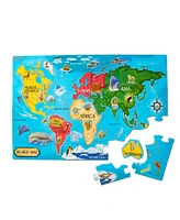 Melissa & Doug World Map Jumbo Jigsaw Floor Puzzle with 33 Pieces