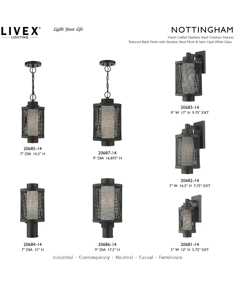 Livex Nottingham 1 Light Wall Lantern