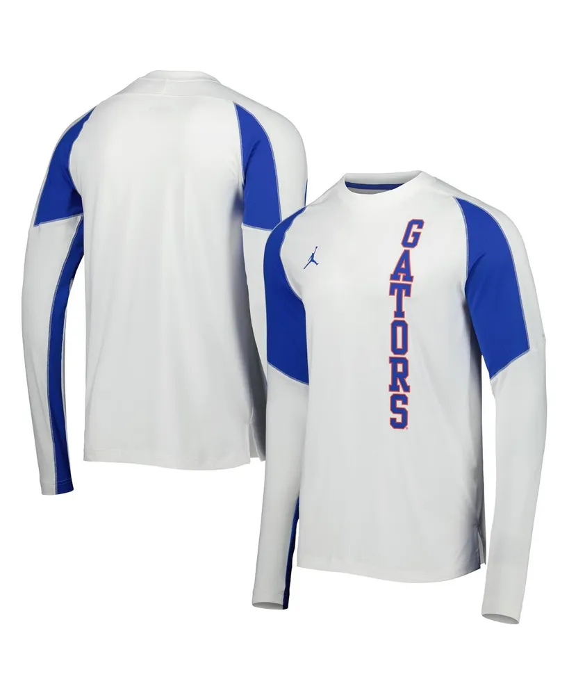 Men's Jordan White Florida Gators Basketball Shooting Raglan Long Sleeve T-shirt