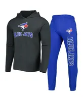 Men's Concepts Sport Heather Royal, Charcoal Toronto Blue Jays Meter Hoodie and Joggers Set