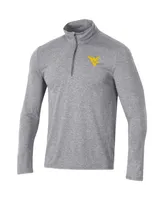 Men's Champion Heathered Gray West Virginia Mountaineers Field Day Team Quarter-Zip Jacket