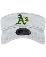 Men's New Era Gray Oakland Athletics Adjustable Visor