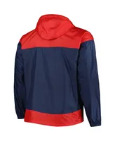 Men's Columbia Navy Cleveland Guardians Flash Forward Challenger Big and Tall Omni-Shade Full-Zip Windbreaker