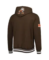 Men's Pro Standard Brown Cleveland Browns Retro Classic Fleece Pullover  Hoodie