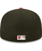 Men's New Era Black and Pink Chicago White Sox Comiskey Park 75th Anniversary Passion 59FIFTY Fitted Hat