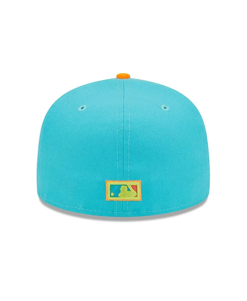 Men's New Era Blue and Orange San Francisco Giants Vice Highlighter 59FIFTY Fitted Hat