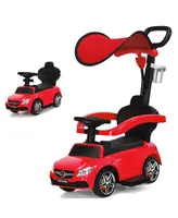 Costway 3 in 1 Ride on Push Car Mercedes Benz Toddler Stroller Sliding Car