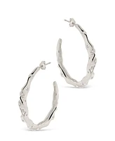 Sterling Forever Damaris Hoops