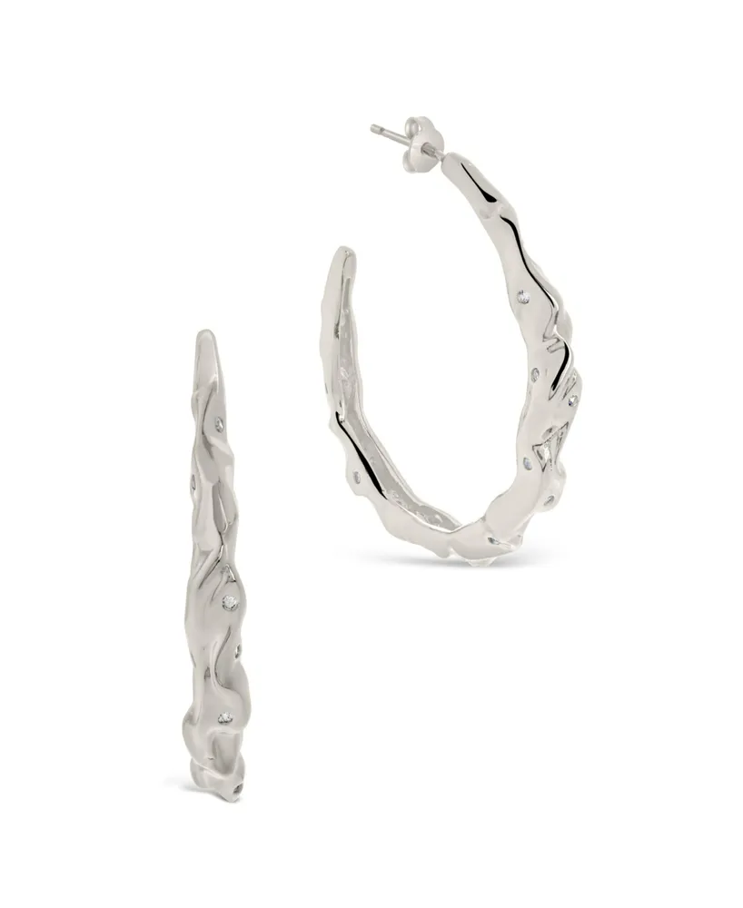 Sterling Forever Damaris Hoops