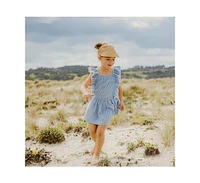 Toddler, Child Girls Cornflower Frilled Beach Dress