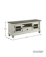 Timbre 64" Tv Stand - 2-Tone Finish- Antique