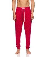 Joe Boxer Men's Fun All Over Print Lickys and Solid Jogger Pants, Pack of 2