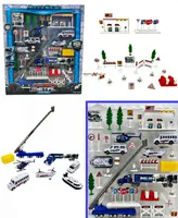 Big Daddy 40 Piece Mini 911 Serve Protect Squad Unit Patrolling Trucks and Cars Accessories Playset