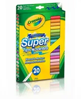 Crayola The Classic Coloring 20 Count Super Tips Mess Free Washable Markers Set