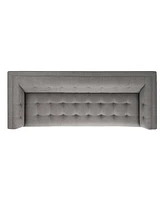 Garnet 85" Linen Tufted Sofa