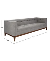 Garnet 85" Linen Tufted Sofa