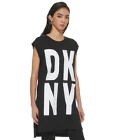 Dkny High-Low Logo Tunic