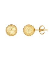 Textured Ball Stud Earrings 14k Gold