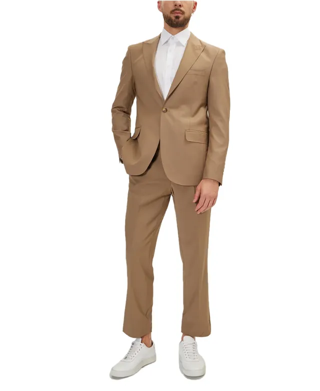 Ron Tomson Men's Modern Single Breasted, 2-Piece Suit Set