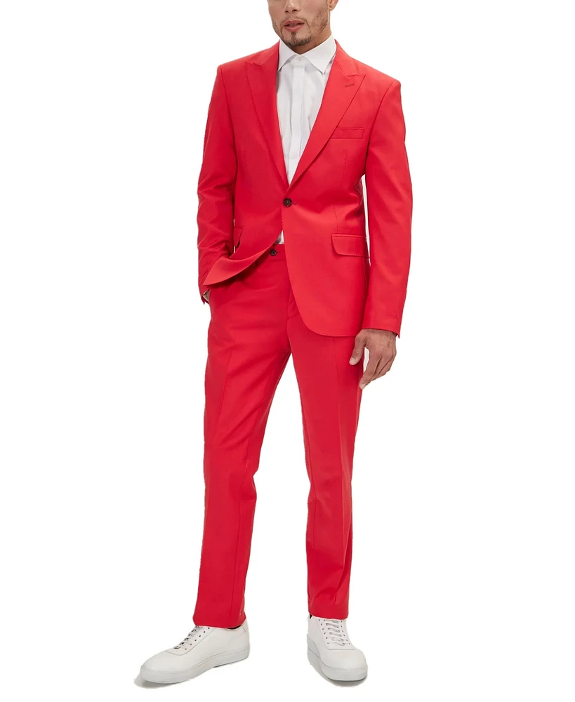 Ron Tomson Men's Modern Single Breasted, 2-Piece Suit Set